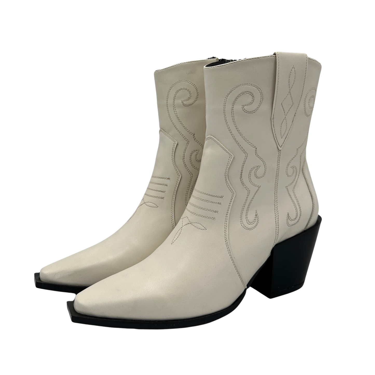 Botín para Mujer Vaquero Estilo-4038 Color Blanco