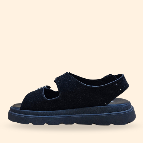 Mayoreo De 6 Pares De Sandalia Playa Dakar Negro Estilo 7033